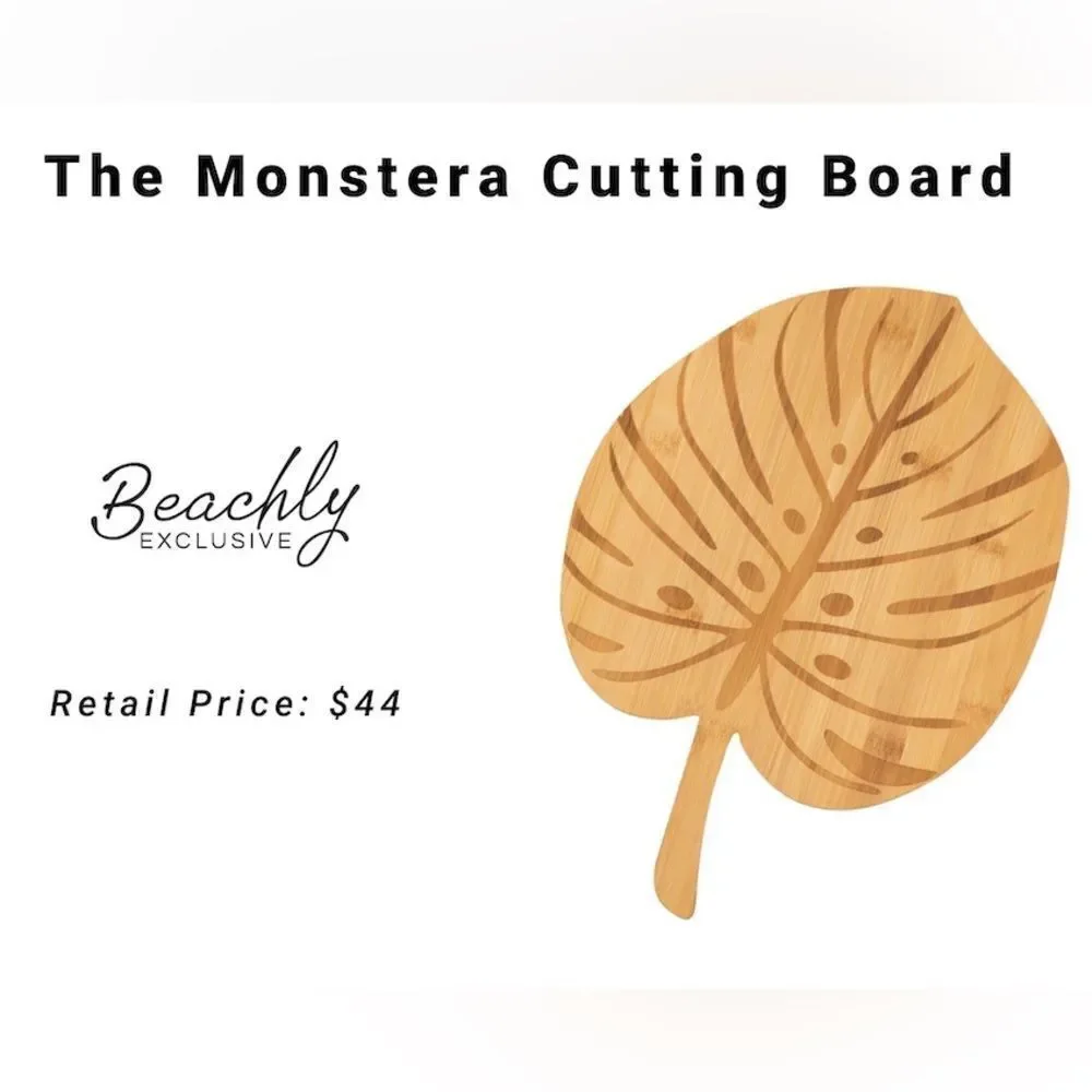 The Monstera Cutting Board By Beachly *Beachly Exclusive